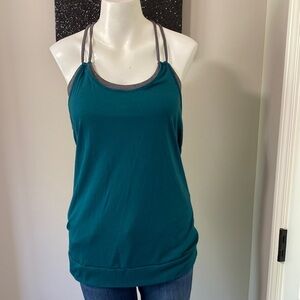 ALO Yoga Teal and Gray Tank Top